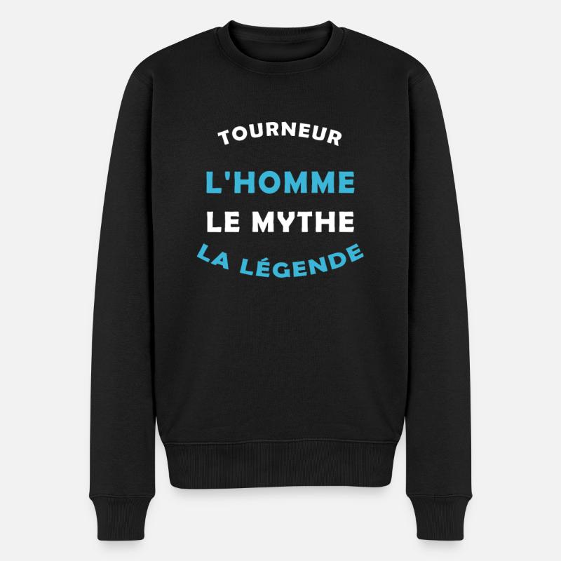 légende TOURNEUR - Pull Premium bio Homme - noir