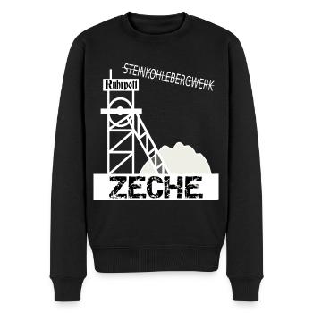 Ruhrpott Zeche - Männer Premium Bio Pullover - Schwarz - Vorne - Nico (187cm)