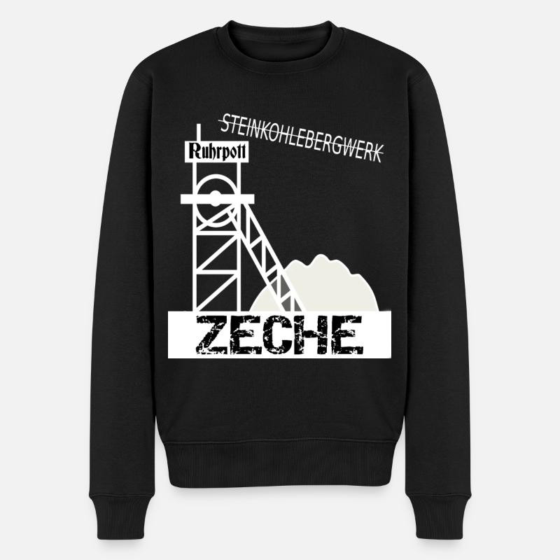 Ruhrpott Zeche - Männer Premium Bio Pullover - Schwarz