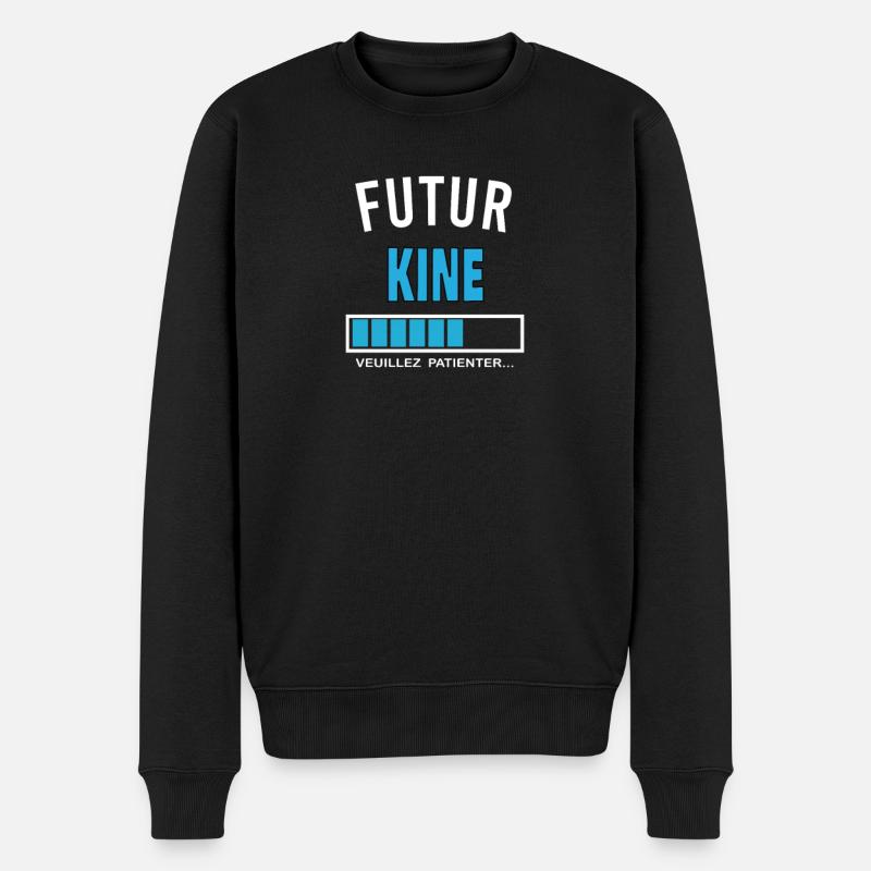 futur KINE - Pull Premium bio Homme - noir