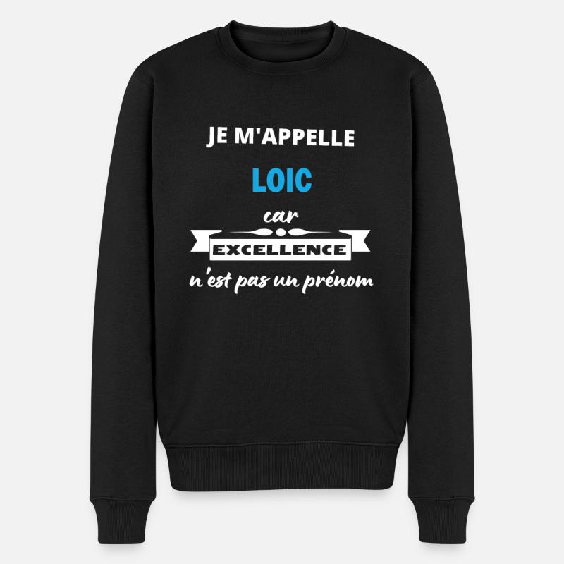Je m'appelle excellence Loic - Pull Premium bio Homme - noir