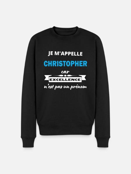 Je m'appelle excellence Christopher - Pull Premium bio Homme - noir