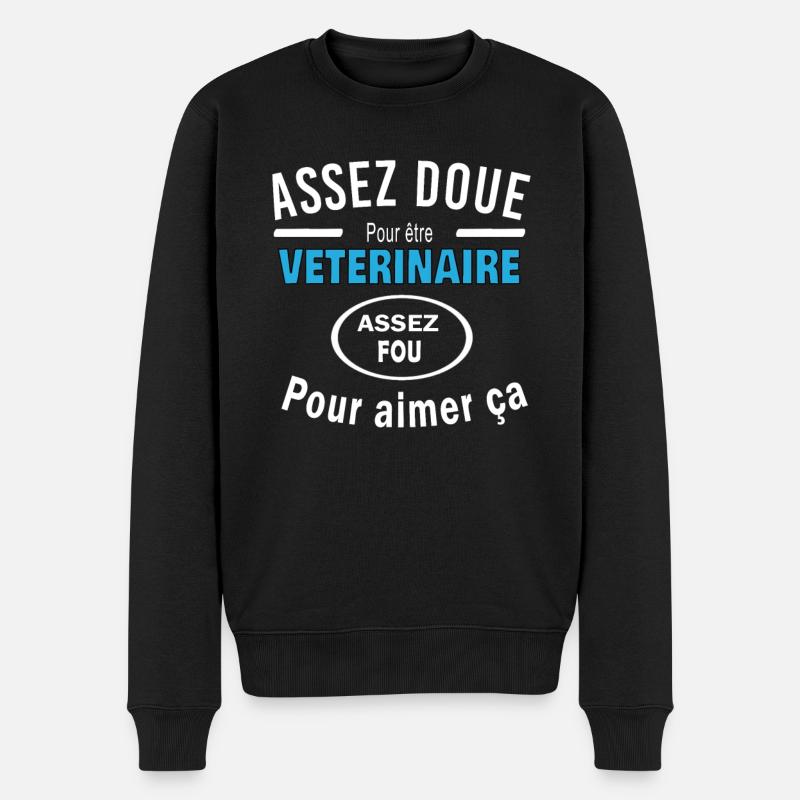 Assez doue pour etre VETERINAIRE - Pull Premium bio Homme - noir