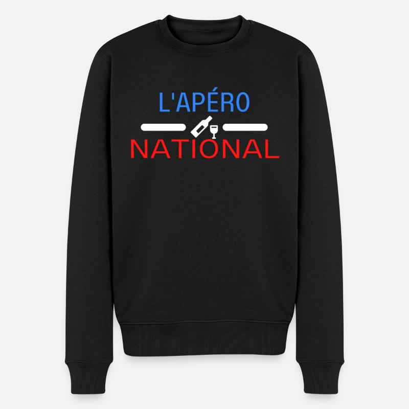 APERO NATIONAL - Pull Premium bio Homme - noir