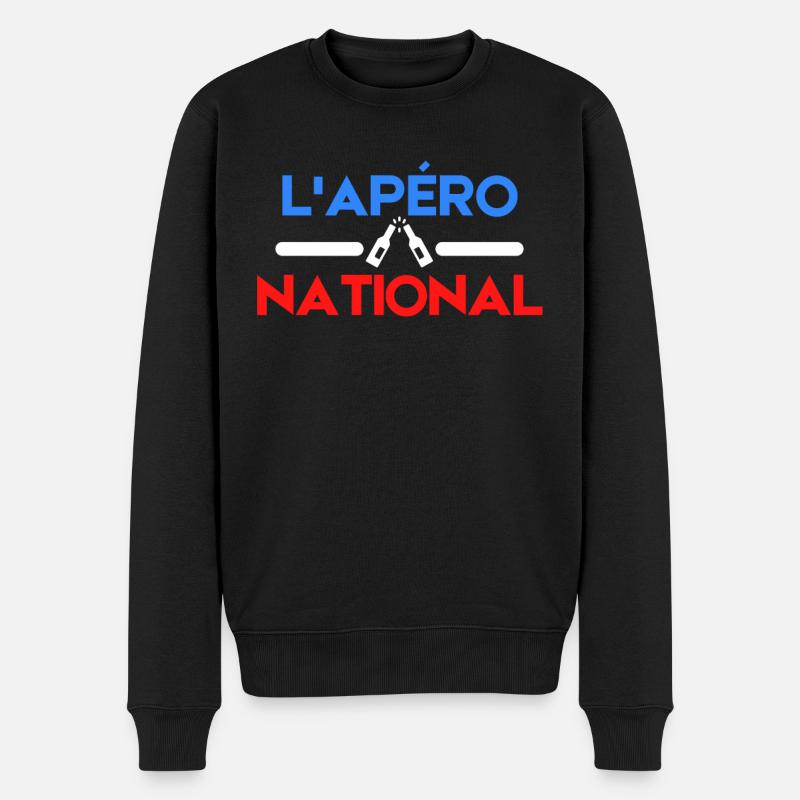APERO NATIONAL - Pull Premium bio Homme - noir