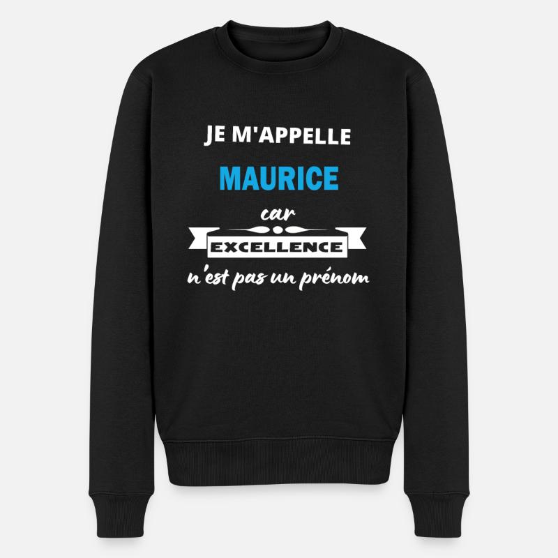 Je m'appelle excellence Maurice - Pull Premium bio Homme - noir