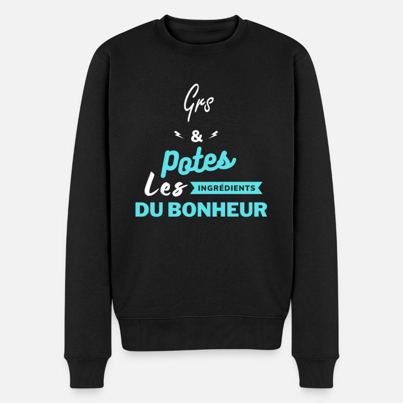 potes les ingrédients du bonheur Grs - Pull Premium bio Homme - noir