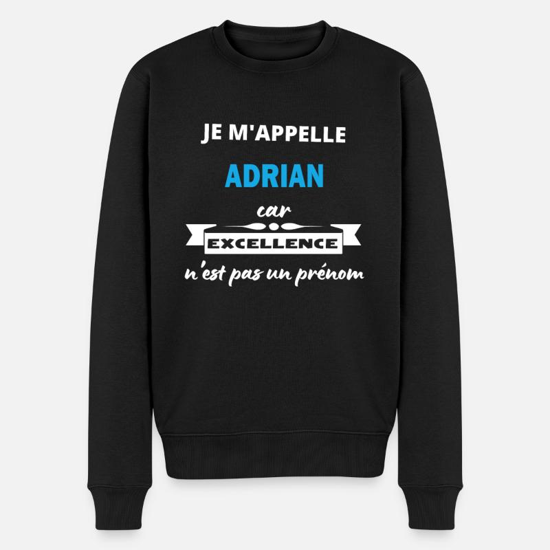 Je m'appelle excellence Adrian - Pull Premium bio Homme - noir