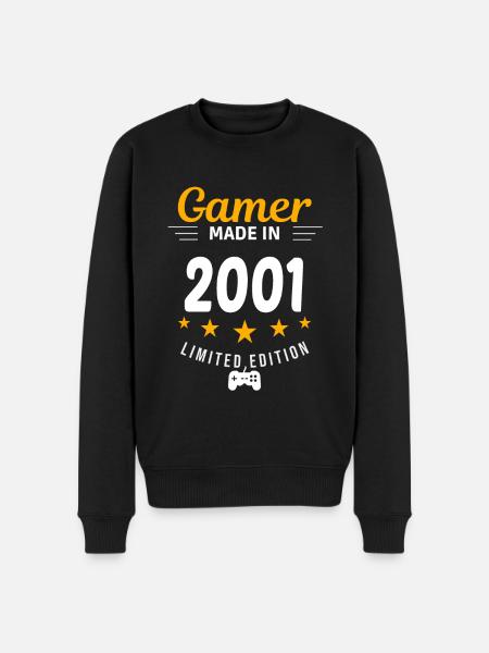 Gamer made in 2001 - Men's Premium Organic Jumper - black