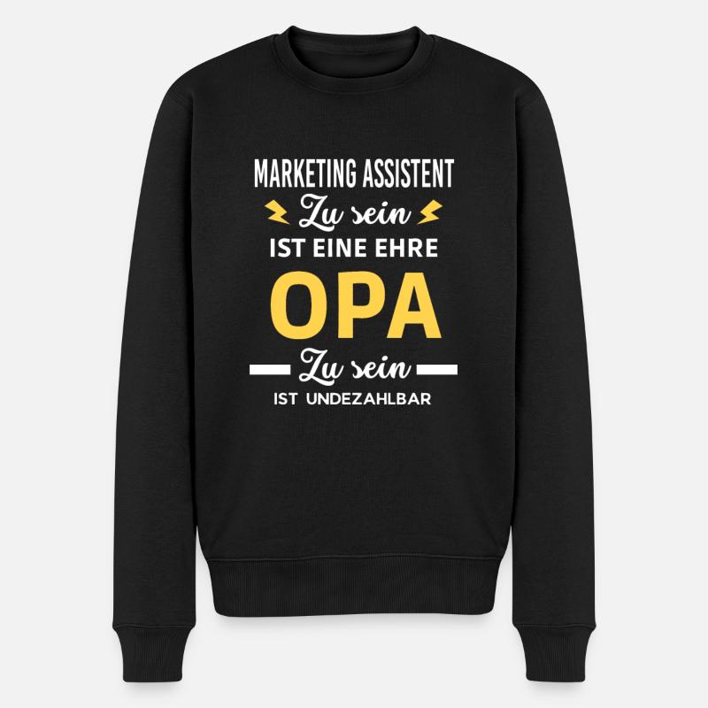 Zu eine ehre OPA undezahlbar Marketing Assistent - Männer Premium Bio Pullover - Schwarz