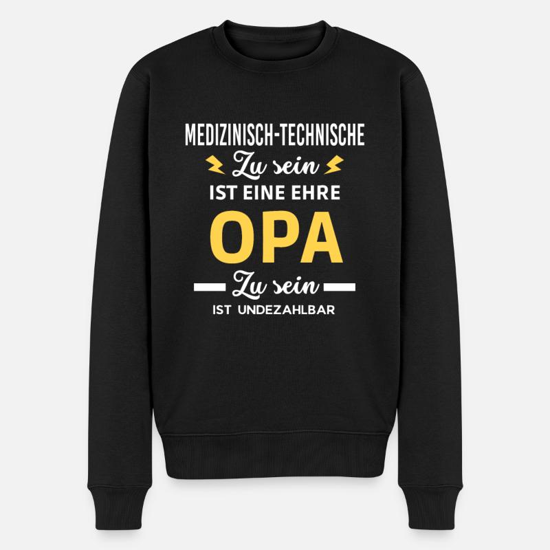 Zu sein OPA ist undezahlbar Medizinisch-technische - Männer Premium Bio Pullover - Schwarz