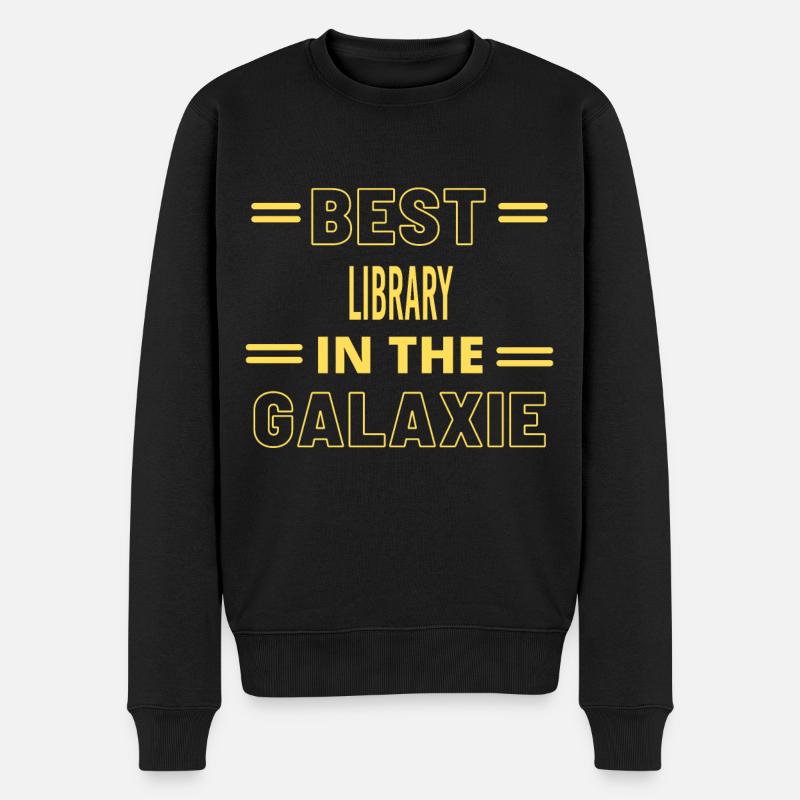 Das Beste aller Zeiten IN DER GALAXIE LIBRARY - Männer Premium Bio Pullover - Schwarz