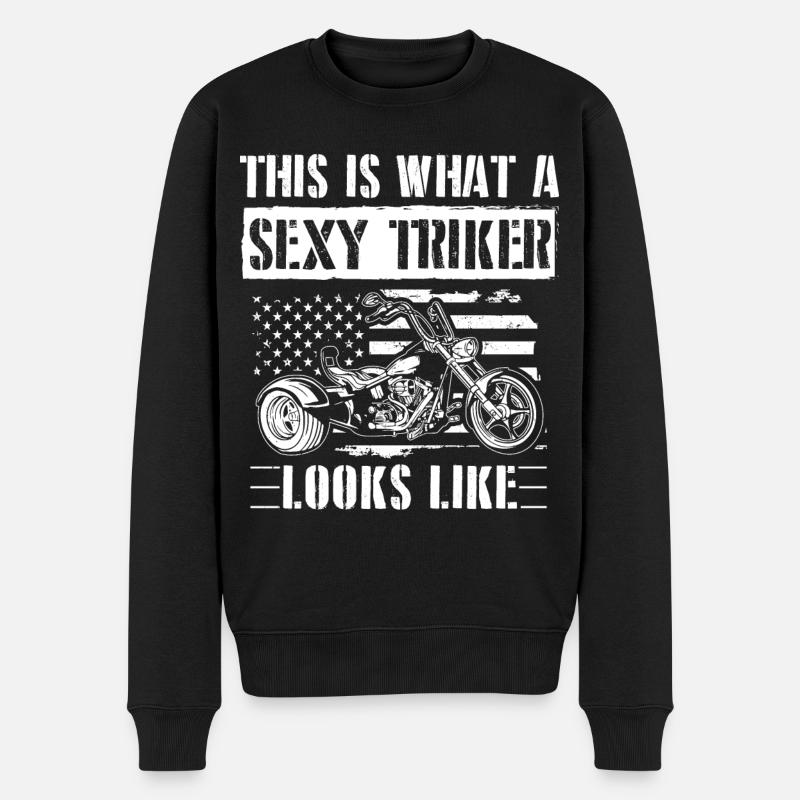 Trikes Sprüche | Trike Triker Biker Geschenkideen - Männer Premium Bio Pullover - Schwarz