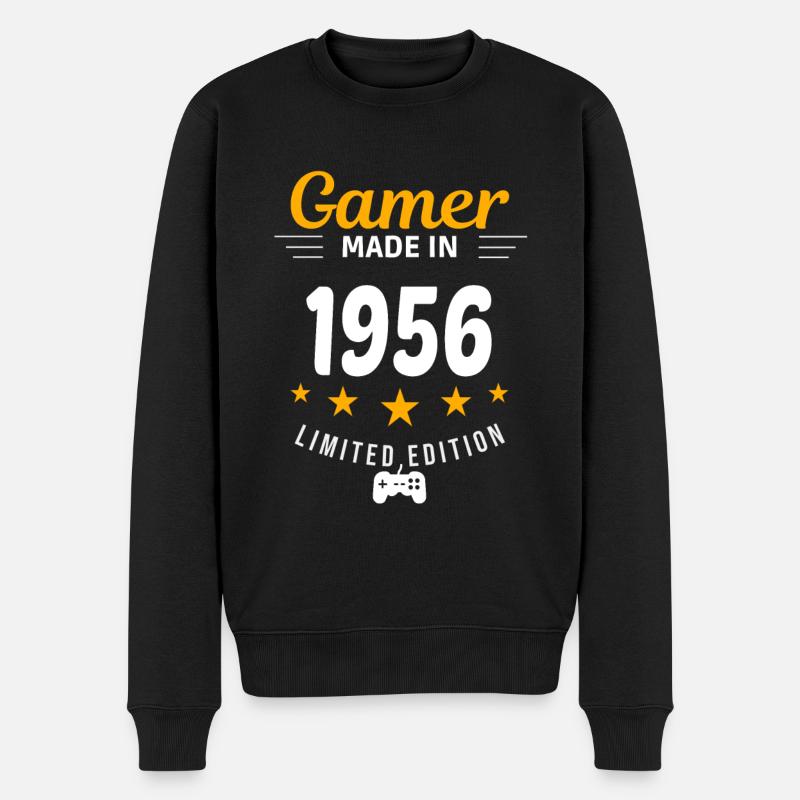 Gamer fabriqué en 1956 - Pull Premium bio Homme - noir