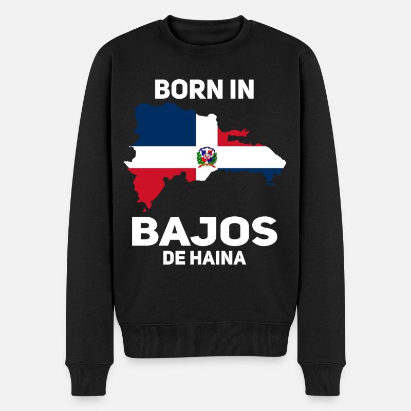 Dominikanische Republik - Männer Premium Bio Pullover - Schwarz