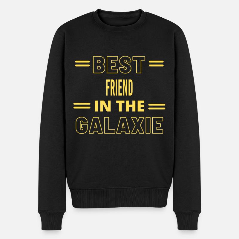 Das Beste aller Zeiten IN THE GALAXIE FRIEND - Männer Premium Bio Pullover - Schwarz