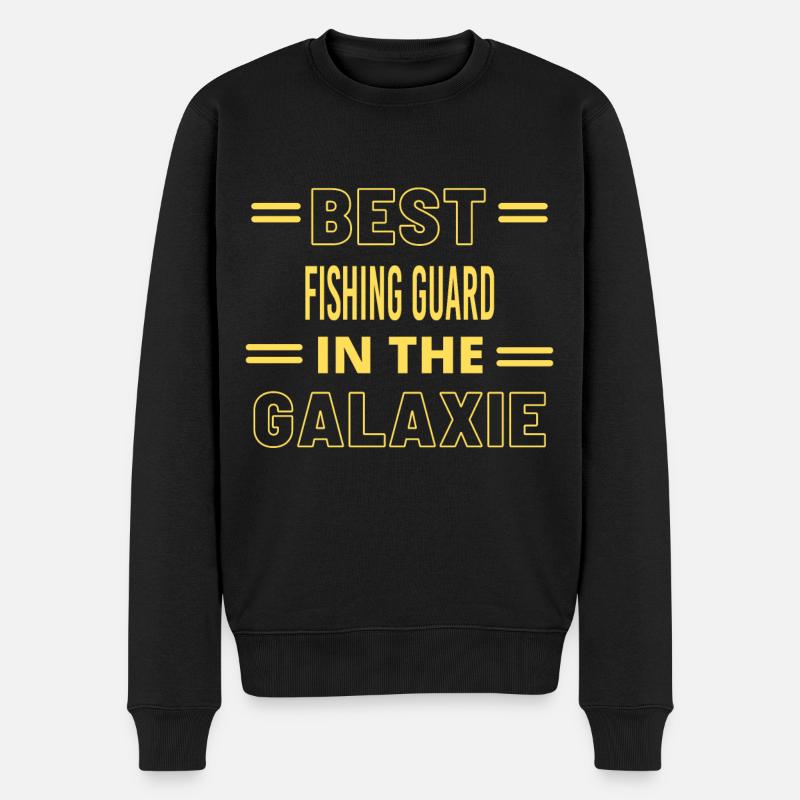 Das Beste aller Zeiten IN DER GALAXIE FISHING GUARD - Männer Premium Bio Pullover - Schwarz