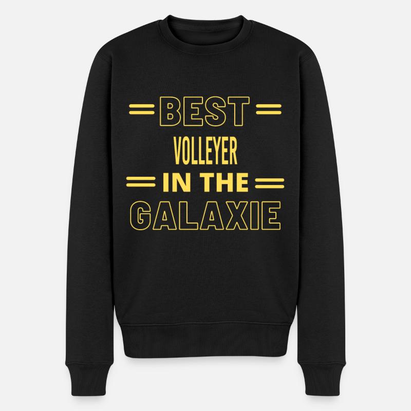 Das Beste aller Zeiten IN THE GALAXIE VOLLEYER - Männer Premium Bio Pullover - Schwarz