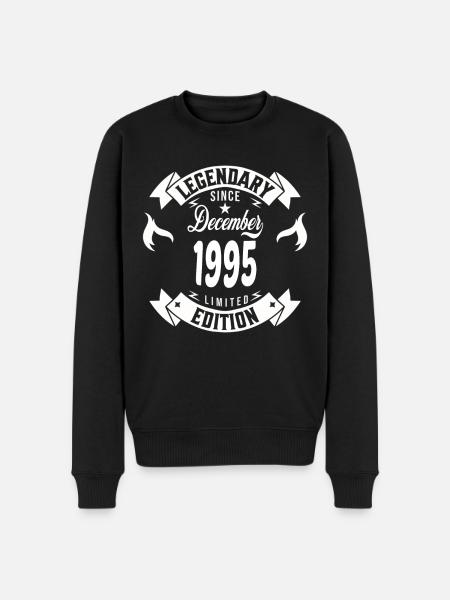 Legendary since december 1995 - Men's Premium Organic Jumper - black