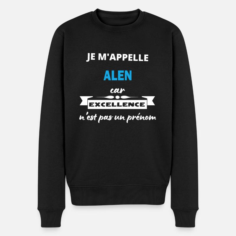 Je m'appelle excellence Alen - Pull Premium bio Homme - noir