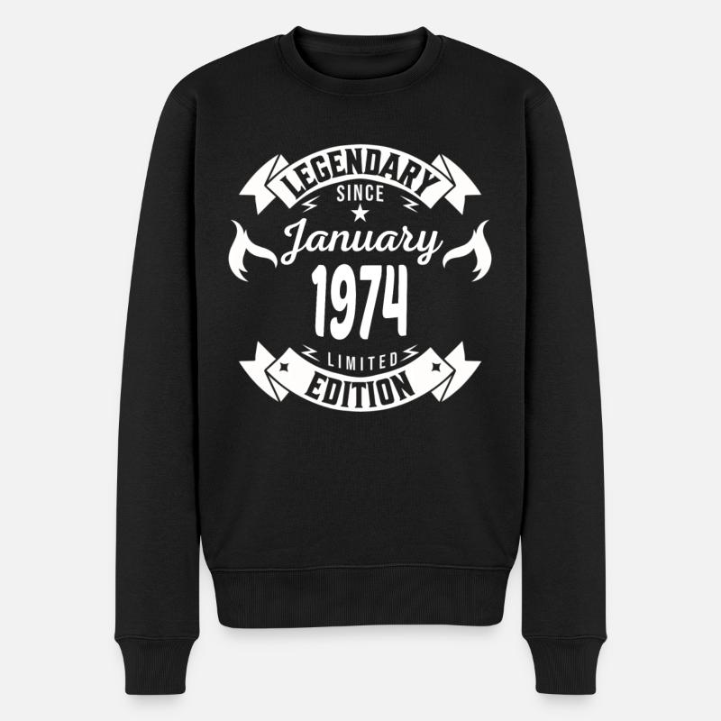 Légendaire depuis janvier 1974 - Pull Premium bio Homme - noir