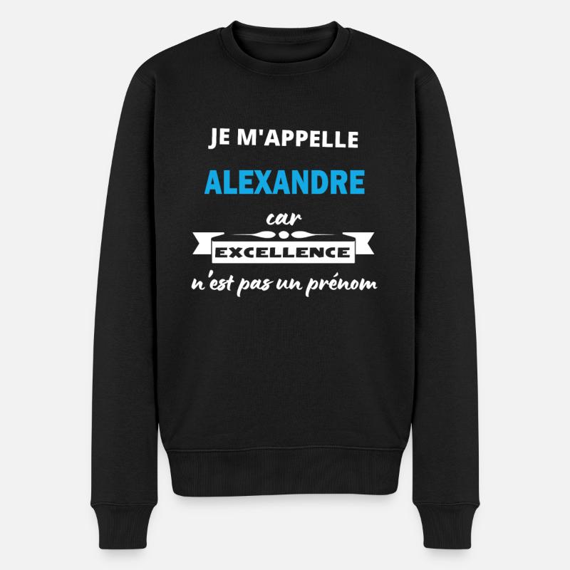 Je m'appelle excellence Alexandre - Pull Premium bio Homme - noir