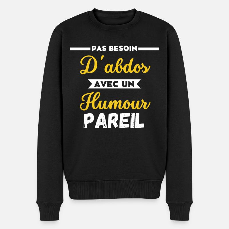 Pas besoin d'abdos - Pull Premium bio Homme - noir