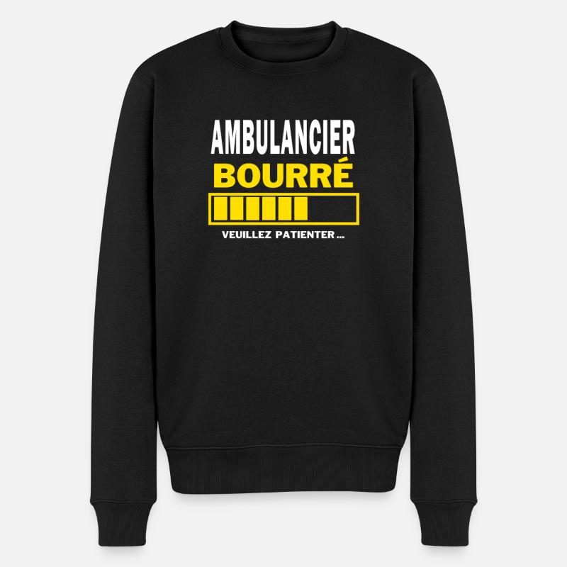 AMBULANCIER bourré HUMOUR - Pull Premium bio Homme - noir