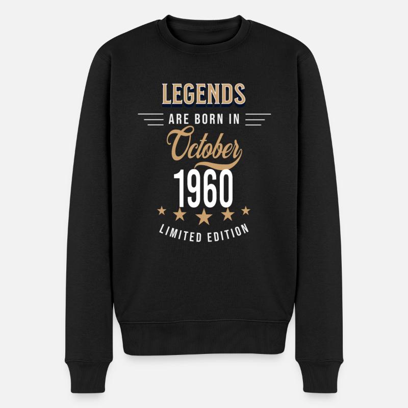 Les légendes sont nées en octobre 1960 - Pull Premium bio Homme - noir