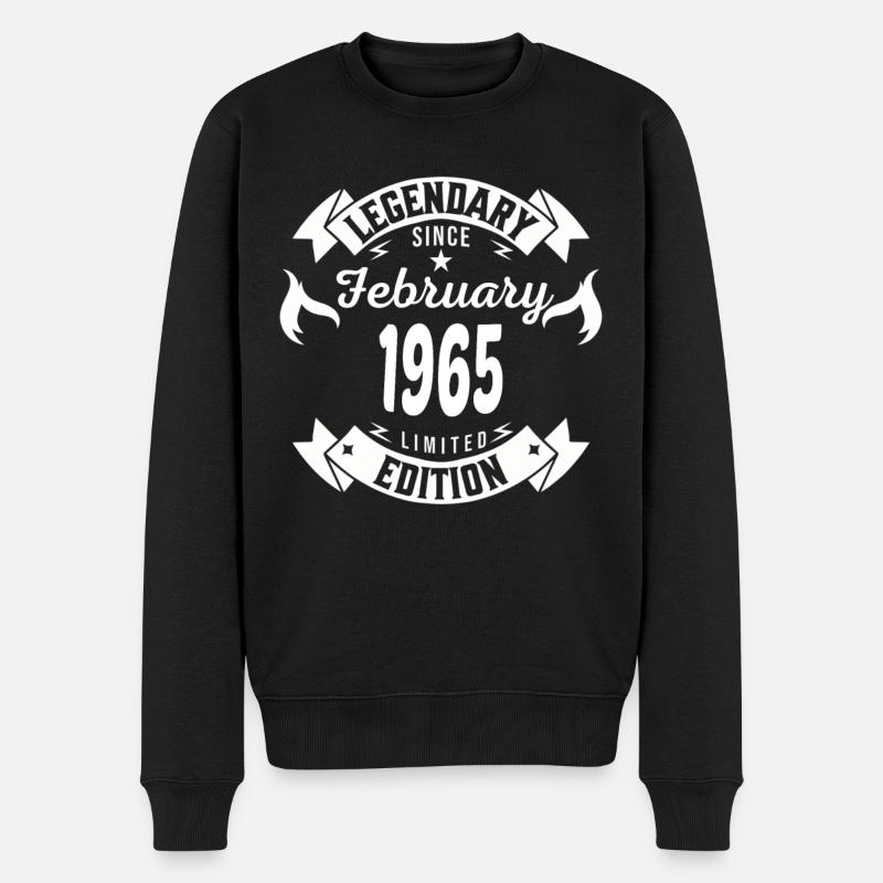 Legendary since february 1965 - Männer Premium Bio Pullover - Schwarz