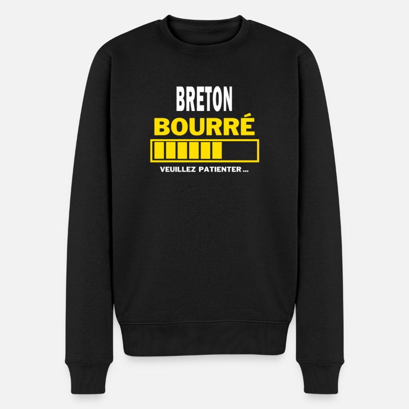 BRETON bourré HUMOUR - Pull Premium bio Homme - noir