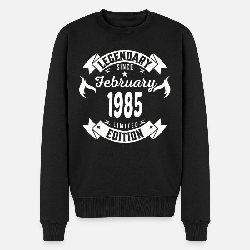 Legendär seit Februar 1985 - Männer Premium Bio Pullover - Schwarz