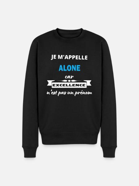 Je m'appelle excellence Alone - Pull Premium bio Homme - noir