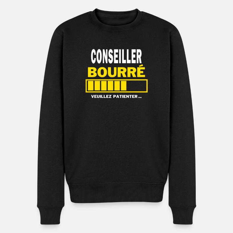 CONSEILLER bourré HUMOUR - Pull Premium bio Homme - noir