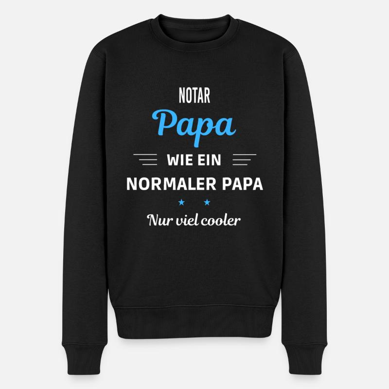 wie ein normaler Papa nur viel cooler Notar - Männer Premium Bio Pullover - Schwarz