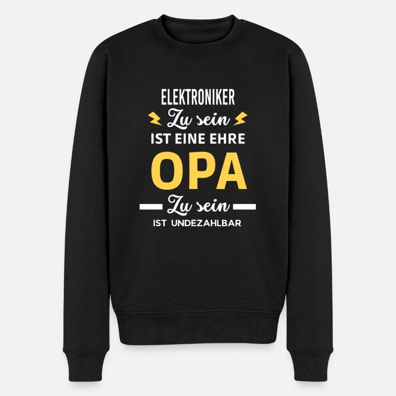 ist eine ehre OPA ist undezahlbar Elektroniker - Männer Premium Bio Pullover - Schwarz