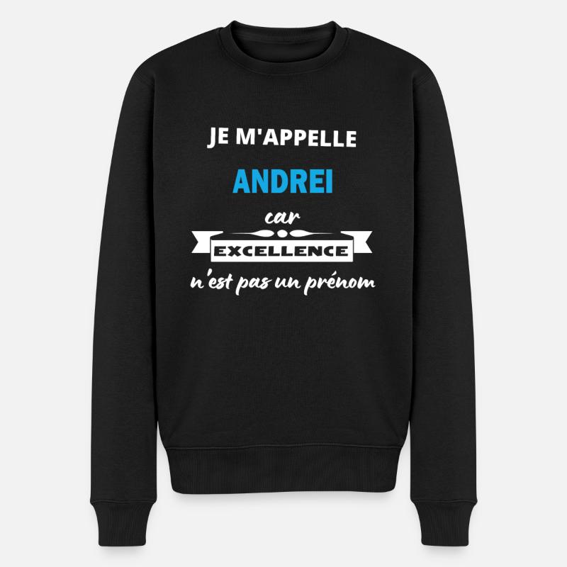 Je m'appelle excellence Andrei - Pull Premium bio Homme - noir