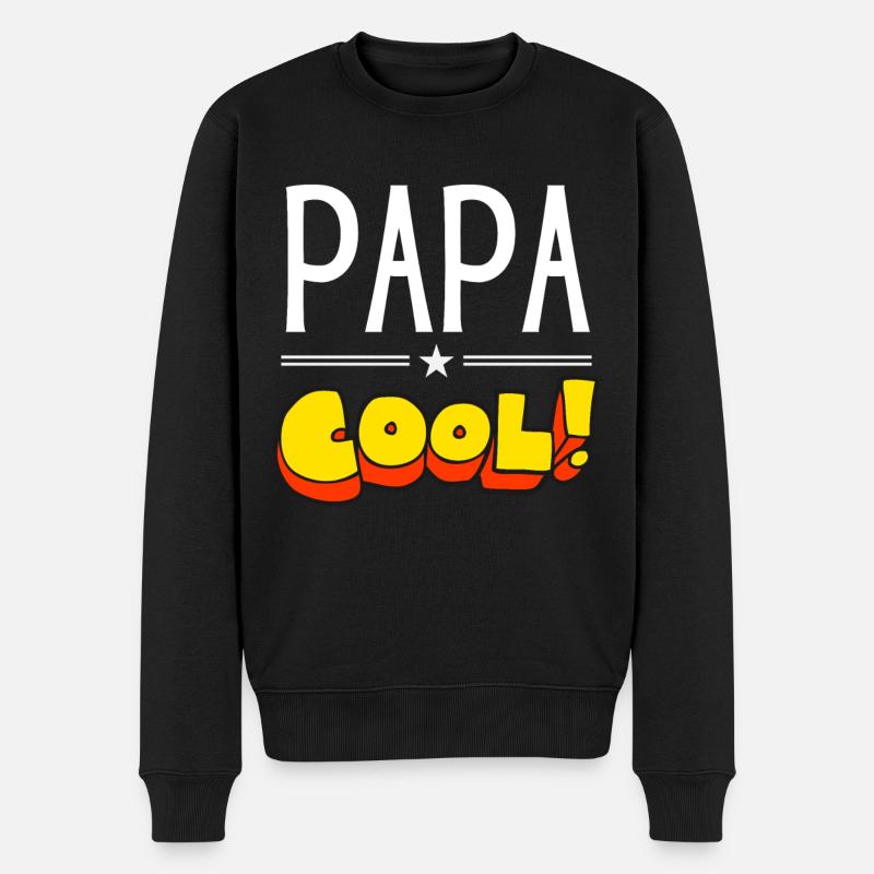 Papa cool - Pull Premium bio Homme - noir