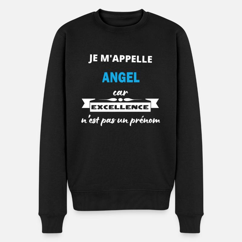 Je m'appelle excellence Angel - Pull Premium bio Homme - noir