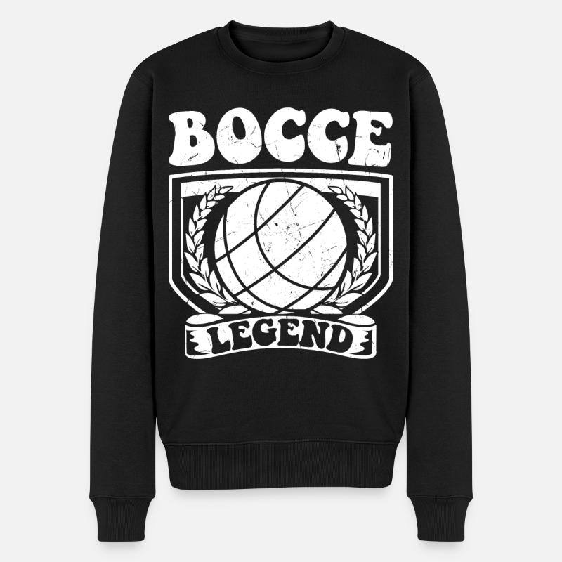Bocce Legend Spruch Bocce Ball mit Jack Bocci - Männer Premium Bio Pullover - Schwarz