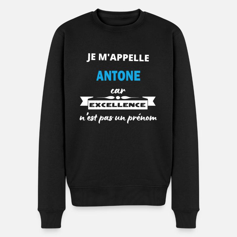 Je m'appelle excellence Antone - Pull Premium bio Homme - noir