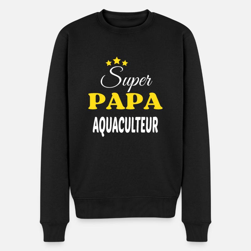 Super Papa AQUACULTEUR ANNIVERSAIRE - Pull Premium bio Homme - noir