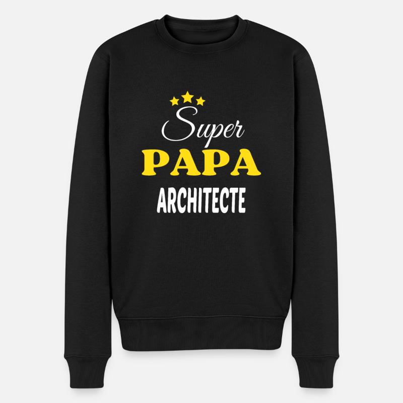 Super Papa ARCHITECTE ANNIVERSAIRE - Pull Premium bio Homme - noir