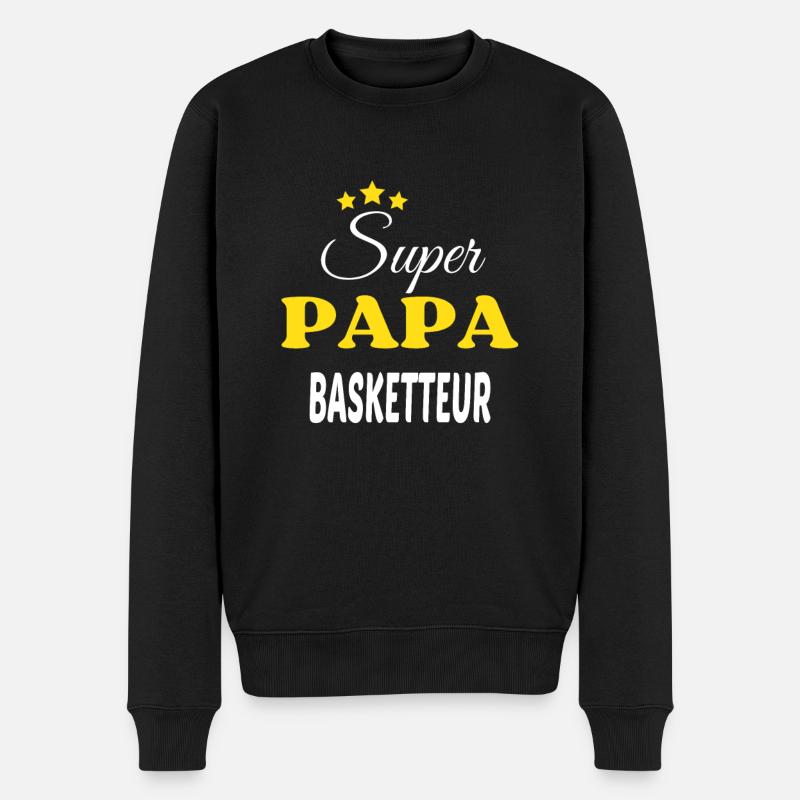 Super Papa BASKETTEUR ANNIVERSAIRE - Pull Premium bio Homme - noir