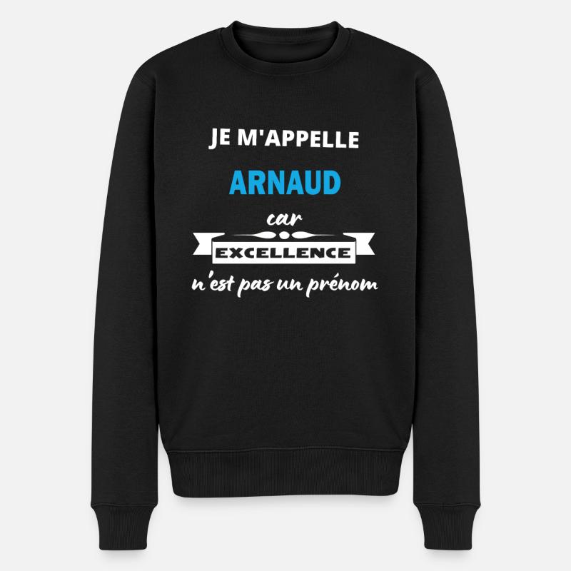 Je m'appelle excellence Arnaud - Pull Premium bio Homme - noir