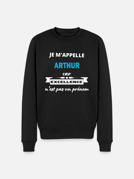 Je m'appelle excellence Arthur - Pull Premium bio Homme - noir