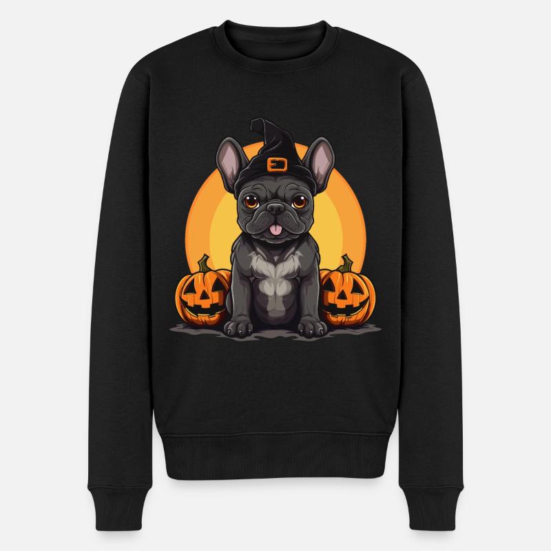 Bouledogue Français halloween - Pull Premium bio Homme - noir