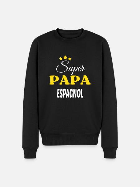 Super Papa ESPAGNOL ANNIVERSAIRE - Pull Premium bio Homme - noir