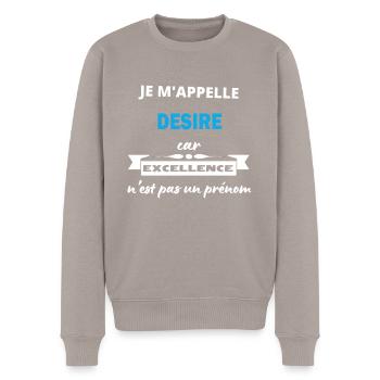 Je m'appelle excellence Desire - Pull Premium bio Homme - taupe - Devant - Nico (187cm)