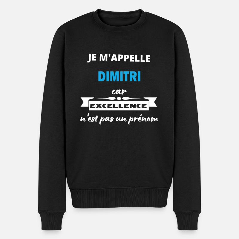 Je m'appelle excellence Dimitri - Pull Premium bio Homme - noir